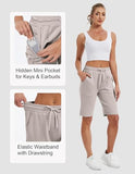 SPECIALMAGIC Women's 10" Bermuda Sweat Shorts Scuba Oatmeal XL