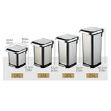 This 25L Stainless Steel Pedal Trash Can - Bin with Lid for Kitchen Living Room & Bathroom