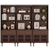 WAMPAT 72.8" Tall 7 Tiers Bookshelf with Doors & Drawer for Home Office