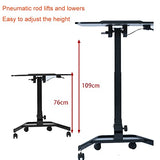 EWRCVBVCA Height Adjustable Laptop Stand on Wheels for Sofa Bed Mobile Computer Portable Tiltable