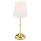 JUAKSQZYI Table lamp Desk Lamps Rechargeable Battery-Operated Lamp with Fabric Lampshades for Kitchen Bedroom Living Room Nightstand, Balcony
