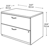 Bush Business Furniture Series C 2 Drawer Lateral File Cabinet in Hansen Cherry