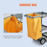 Rolling Service Cart Ideal for Hotels & Housekeeping Efficient Multi-Purpose Cleaning Solution in Blue