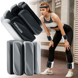 INDEPANDIA Wrist & Ankle Weights for Women and Men, 2lbs Pair Adjustable Silicone Weighted Bangles for Arm & Leg Workouts, Gradient Black