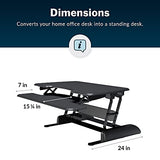 VariDesk Essential 36 - Two-Tier Standing Desk Converter for Monitor & Accessories