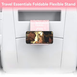 Huogantom Airplane Phone Holder Mount, Travel Essentials Flexible Phone Holder, Airplane Tablet Holder for Flying, Desk, Compatible with iPhone, Smartphone, Tablet, Pink