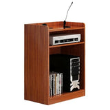 Lectern Wood Teacher Podiums with Open Storage Podium Stand Floor Standing Pulpits for Churches Portable Podiums