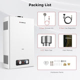 CAMPLUX Tankless Water Heater, 4.22 GPM Propane Water Heater with 4.33'' S/S Rain Cap, for Outdoor Camping Shower, Off Grid, Easy to Install & Use, Overheat Protection, 110,000 BTU, BD422C