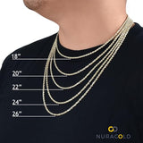 Nuragold 10k Real Yellow Gold Miami Cuban Link 6mm Solid Chain Necklace - 28"