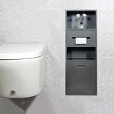 This Waterproof Stainless Steel Shower with Built-in Trash Can, Recessed Storage nizer for Bathroom