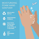 Scott Professional Moisturizing Foam Hand Sanitizer (91560), 1.0 L, Foaming, Clear, Fresh