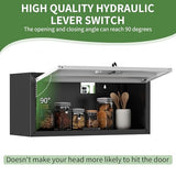 OPTYMIRA Metal Wall Cabinet with Up-flip Door,Heavy Duty Garage Wall Mounted Storage Cabinets,Tool Cabinets for Garage,Kitchen,Warehouse, etc.
