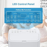 GarveeTech 14000 BTU Portable Air Conditioner - 4 in-1 Cooling, Dehumidifier, Fan & Sleep Mode, Quiet AC Unit for Rooms up to 750 Sq.Ft, 24H Timer, Remote & Window Kit Included, White Top Cover