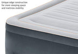 Intex 64417ED 22in Queen Dura-Beam Comfort Plush High-Rise Inflatable Air Mattress with Built in Pump for Travel and Camping, 600lb Weight Capacity