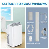 Portable Air Conditioners, 12000 BTU Portable AC, Cools up to 550 Sq. Ft 3-in-1 Mobile AC for Room with Dehumidifier Fan Sleep Mode, 24H Timer, Remote Control, and Window Installation Kit Included