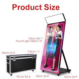 Photo Booth with Printer, Magic Mirror Photo Booth 32-inch Touch Screen