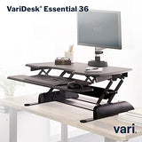 VariDesk Essential 36 - Two-Tier Standing Desk Converter for Monitor & Accessories