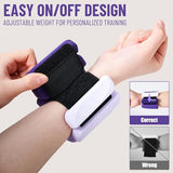 INDEPANDIA Wrist & Ankle Weights for Women and Men, 4lbs Pair Adjustable Silicone Weighted Bangles for Arm & Leg Workouts, Gradient Purple