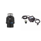 InSinkErator Power 1HP, 1 HP Garbage Disposal, Power Series EZ Connect Continuous Feed Food Waste Disposer, Black & STS-OOSN Garbage-disposals, Satin Nickel