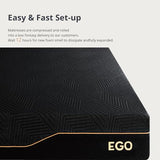 EGOHOME King 14 inch Memory Foam Mattress for Back Pain Relief Medium Firm