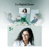 4K Conference Room Camera with AI Auto Framing, Presenter & Speaker Tracking, 120° Wide-Angle Webcam, 5X Digital Zoom