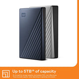 Blue, Portable External Hard Drive, backup software with defense against ransomware