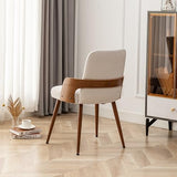 YOUUGIOR Dining Room Chairs,Mid Century Modern Kitchen Chairs,Upholstered Beige Fabric