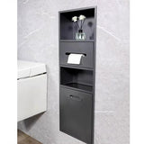 This Waterproof Recessed Bathroom with Built-in Trash Can