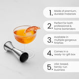 A Bar Above Premium Japanese Jigger 8 Precise Measurement Markings, Heavy Duty 304 Stainless Steel Double Cocktail Jigger for Professional Bartenders & Home Use, Durable Bar Tool for Accurate Pouring
