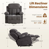 Electric Power Lift Recliner Chair Sofa with Massage and Heat for Elderly