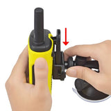 UAYESOK Handheld Radio Car Mount, Stable Walkie-talkie Vehicle Holder (Vacuum Suction Cup, Windshield Dashboard Mounting) For Ham HT, Speaker Mic, Scanner