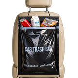 100 Count Recycled Disposable Car Trash Bags - 2.5 Gallon Heavy Duty