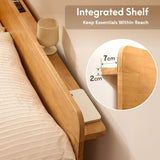 FLEXISPOT Hako G1 Queen Solid Wood Platform Bed with Tool-Free Assembly