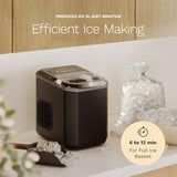 hOmeLabs Countertop Ice Maker – Includes Ice Scoop & 5 Ice Bags, Black Portable Ice Maker for Home/Kitchen/Bar/Dorm/RV