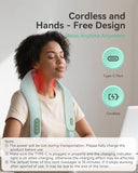 Snailax Cordless Shiatsu Neck Massager with Heat, 4D Kneading Back Shoulder Massager Deep Tissue, Larger Massage & Heating Area, Gift for Mom Dad
