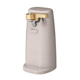 Electric Can Opener, Auto-Turn, Knife Sharpener, Bottle Opener, Easy-Clean, Corded, One-Touch, Stainless Steel Blade (Porcini Taupe)