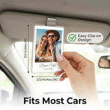 CHENGXINXINXI Custom Acrylic car Sun Visor Photo Holder with Personalized Text and Photos. A Stylish car Interior Accessory and Thoughtful Gift Option.