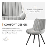 Dining Chairs Set of 6, Mid Century Modern Kitchen Chairs with Soft Cushion