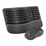 Logitech MK670 Comfort Wave Wireless Keyboard & Mouse Combo Travel Home Office