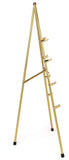 1 x 72 x 4-Inch, Brass Plated Steel Instant Easel, Free-Standing, Adjustable, with Non-Skid Rubber Feet
