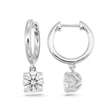 1/2 to 4 Carat Lab Grown Diamond Huggie Hoop Earrings for Women