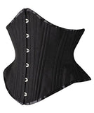 SHAPERX Women Waist Training Corsets Double Steel Boned Heavy Duty Long Torso Body Shaper, SZ1793-Black-XS