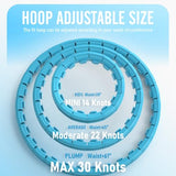 JKSHMYT Infinity Weighted Hula Exercise Hoop, for Adults Women Weight Loss Plus Size, 26/30 Detachable Links
