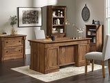 Sauder Palladia Executive Desk, 29.5"D x 65.1"W x 29.61"H, Vintage Oak finish