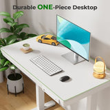 Small Standing Desk with Drawer, 35" x 20" Whole Piece Tabletop Electric Sit Stand Desk