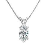 .25ct to 5.00 Carat Round Brilliant Solitaire Lab-Grown Diamond Solitaire Pendant Necklace