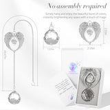 Ceiner Memorial Sympathy Gifts for Loss of Loved One, Heart-Wings Crystal Suncatcher for Remembrance, Miscarriage & Bereavement Grief Gift Idea for Loss of Mom Mother Dad Husband Baby Son Daughter