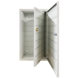 Wall Mounted Key Cabinet with Keychain Labels Secure Metal Box for Home Office Business