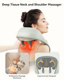 Snailax Cordless Neck Shoulder Massager with Heat, 4D Deep Tissue Kneading, Shiatsu Back Massager Pillow for Neck, Shoulder, Christmas Gifts for Men, Women