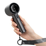 JISULIFE Handheld Fan Pro Series - Extreme Cooling Output: 1-100 Speed Scroll Wheel, Metal Body, Digital Display, 1.5H Fast Charge, 5000mAh-Portable Fan for Travel Outdoor, Gifts for Women Men(Grey)